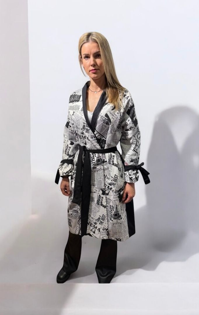 Leichter langer Blazer ALRI By Natia, 100% Baumwolle, one size.