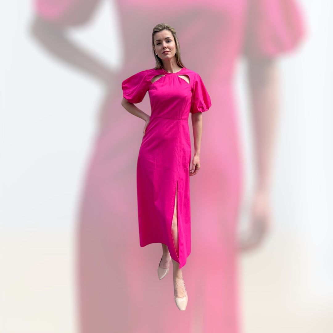 Kleid, pink, Bio-Leinen, ALRI by Baveayn, made in Armenia