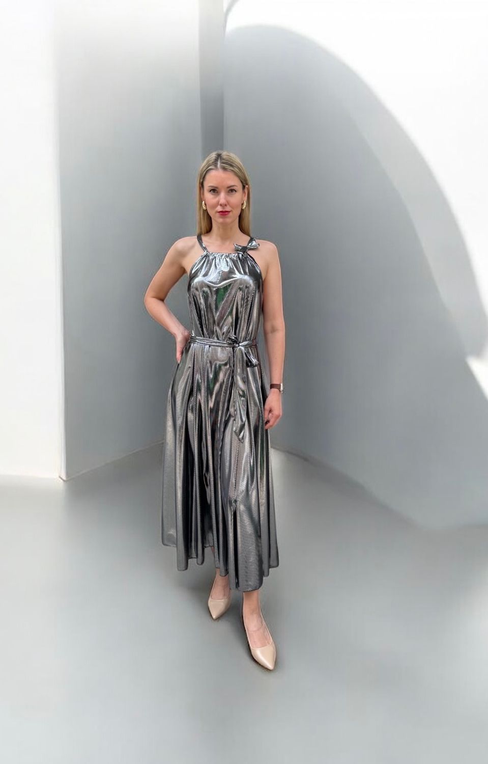 Designer Kleid ALRI By Natia,  One Size.  Made In Georgia.  50% Polyester, 40% Viskose, 10% Elasthan