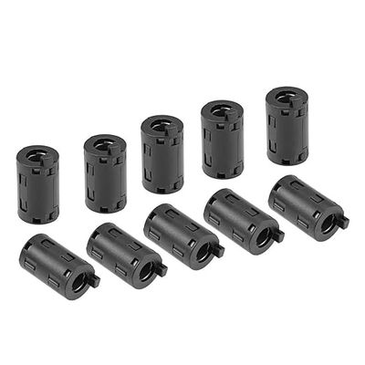 11mm Ferrite Cores Ring Clip-On RFI EMI Noise Suppression Filter Cable Clip, Black