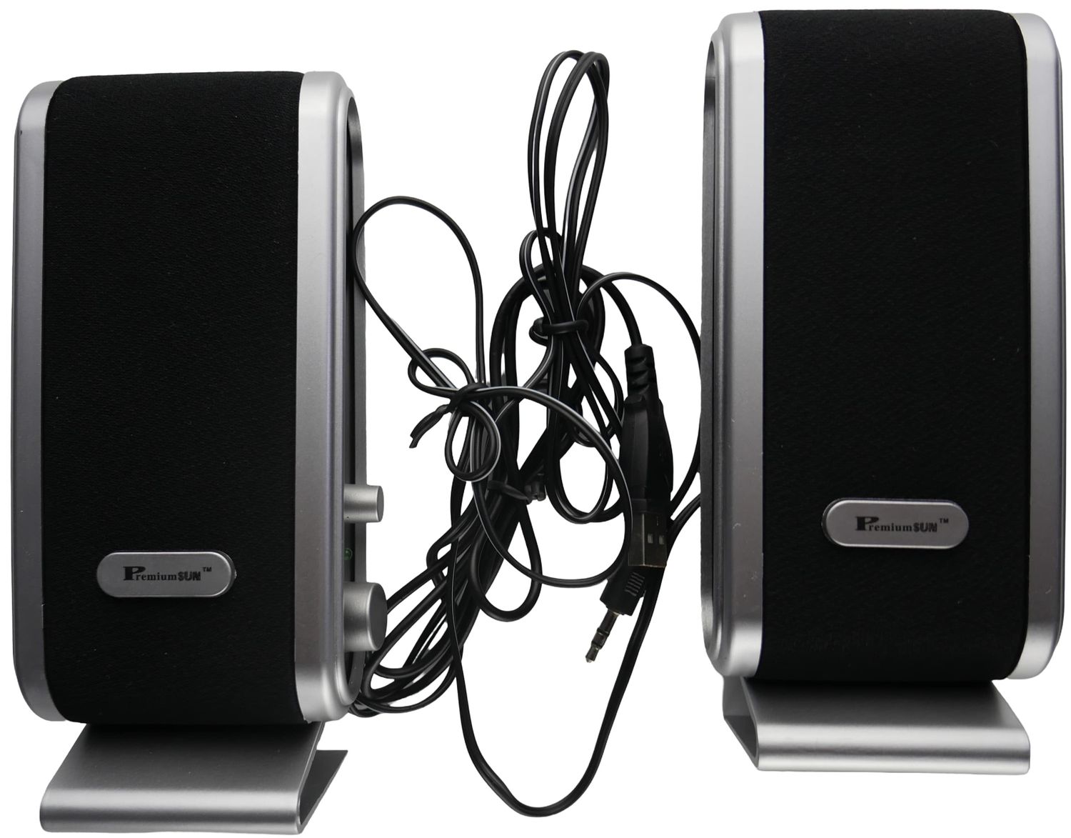 Unique USB Multimedia Speakers Black &amp; Silver