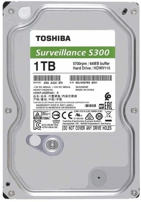 Toshiba HDKPJ42ZRA02S 1TB 3.5 inch Surveillance