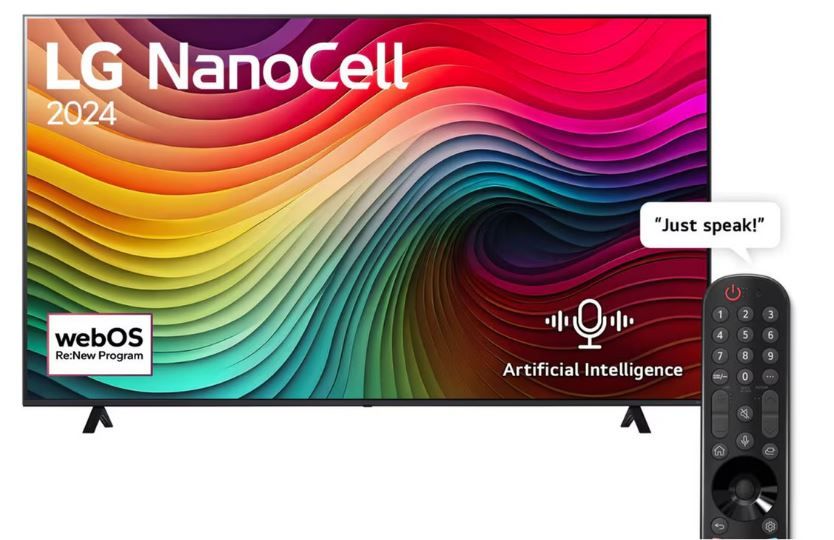 LG 75 inch NANO80 Series UHD ThinQ AI webOS Smart