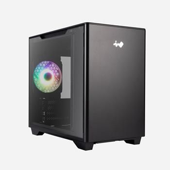 InWin A3 Tempered Glass Mini Tower Micro-ATX Case – Black