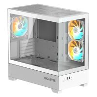 Gigabyte C201P - 2x Windowed White micro-ATX Panoramic Case