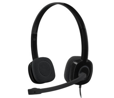 ​Logitech H151 black headset with rotating mic