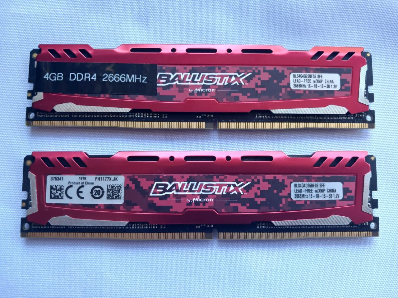 SPECIAL=Ballistix x2 4GB (8Gb) DDR4 2666MHz