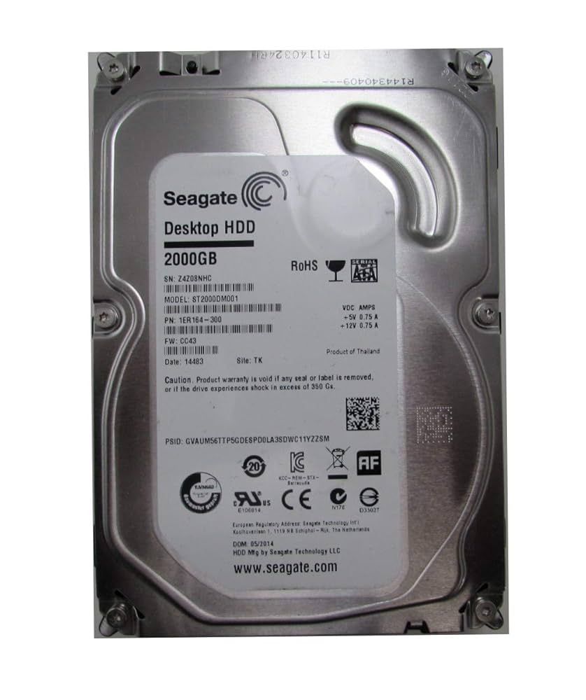 Seagate Barracuda 2.0 TB 7200RPM Serial ATA III (SATA3) Plus Serial ATA 600 (6Gbps) With 64MB Cache