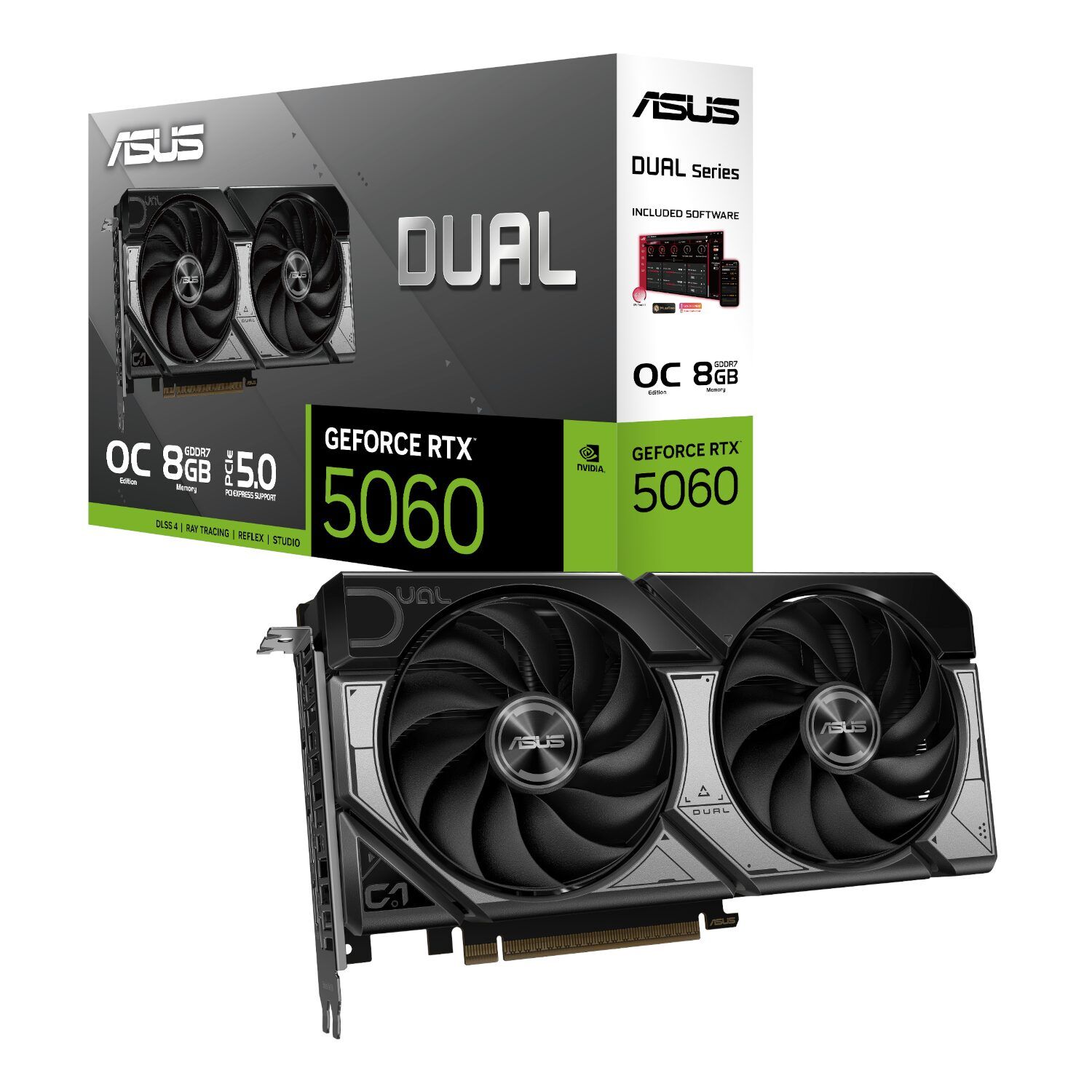 ASUS Dual GeForce RTX 5060 OC Edition 8GB GDDR7 Graphics Card