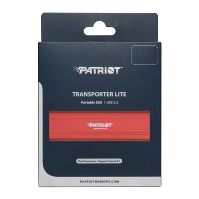 Patriot Transporter Lite 1TB USB3.2 Type-C External Portable SSD – Red