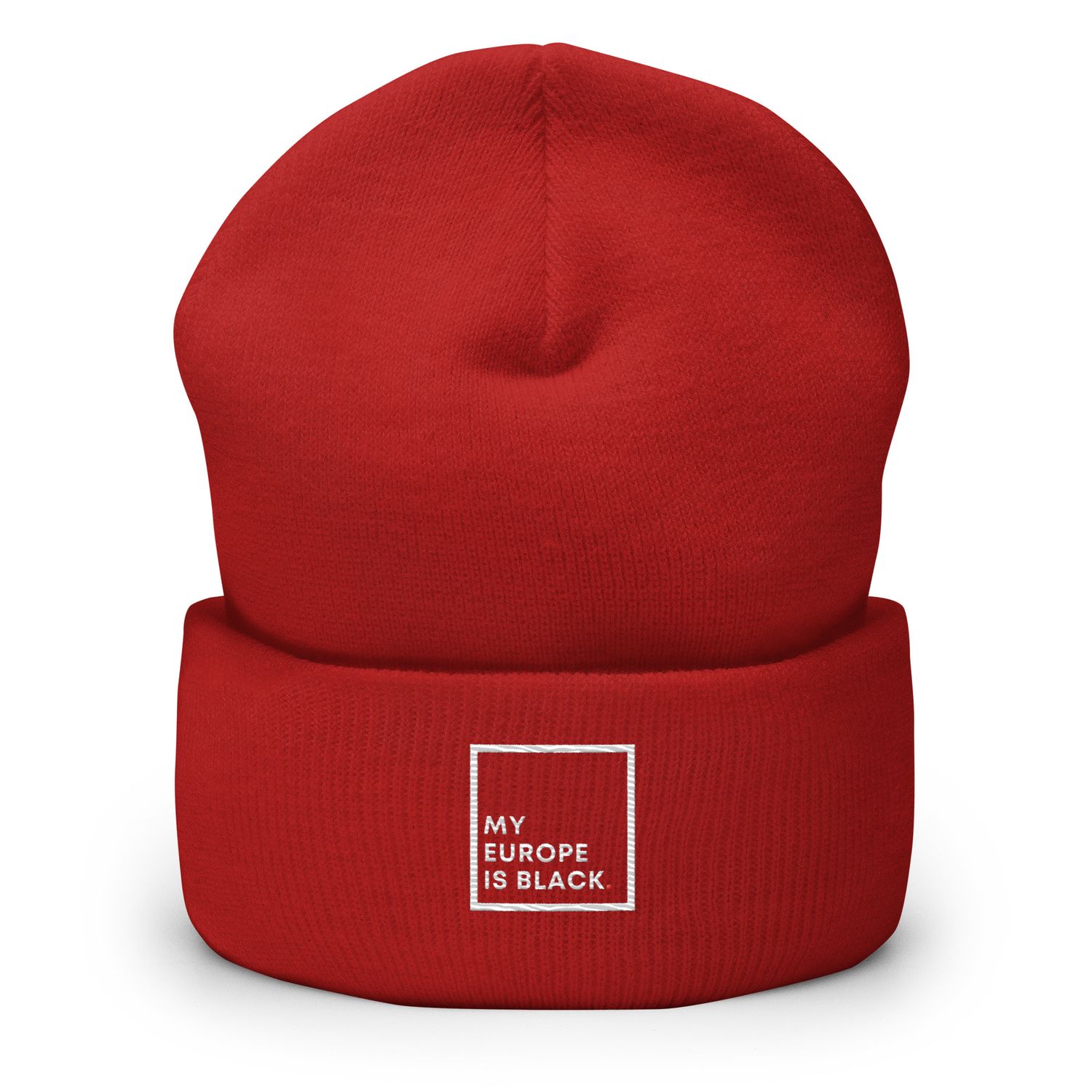 Cuffed Beanie in Red