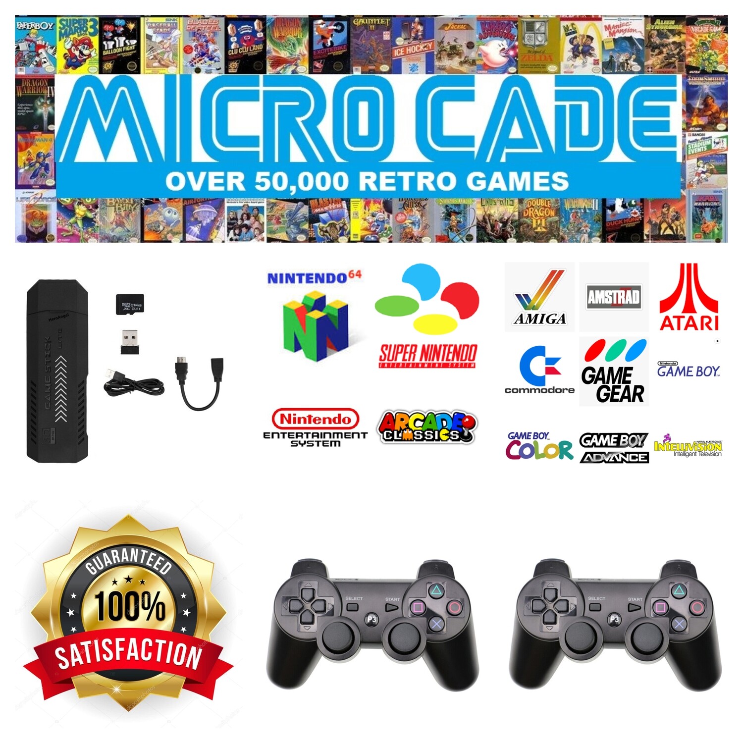 Micro Cade Plug And Play For TV.  Micro Cade Game Stick.