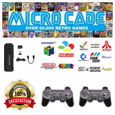 Plug And Play For TV.  Micro Cade Game Stick.