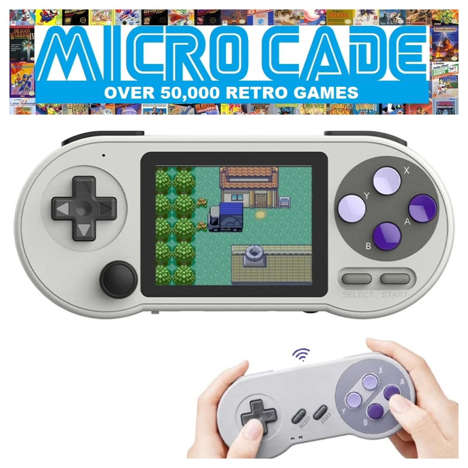 Portable Micro Cade 6000 Game Snes Style Game Portable
