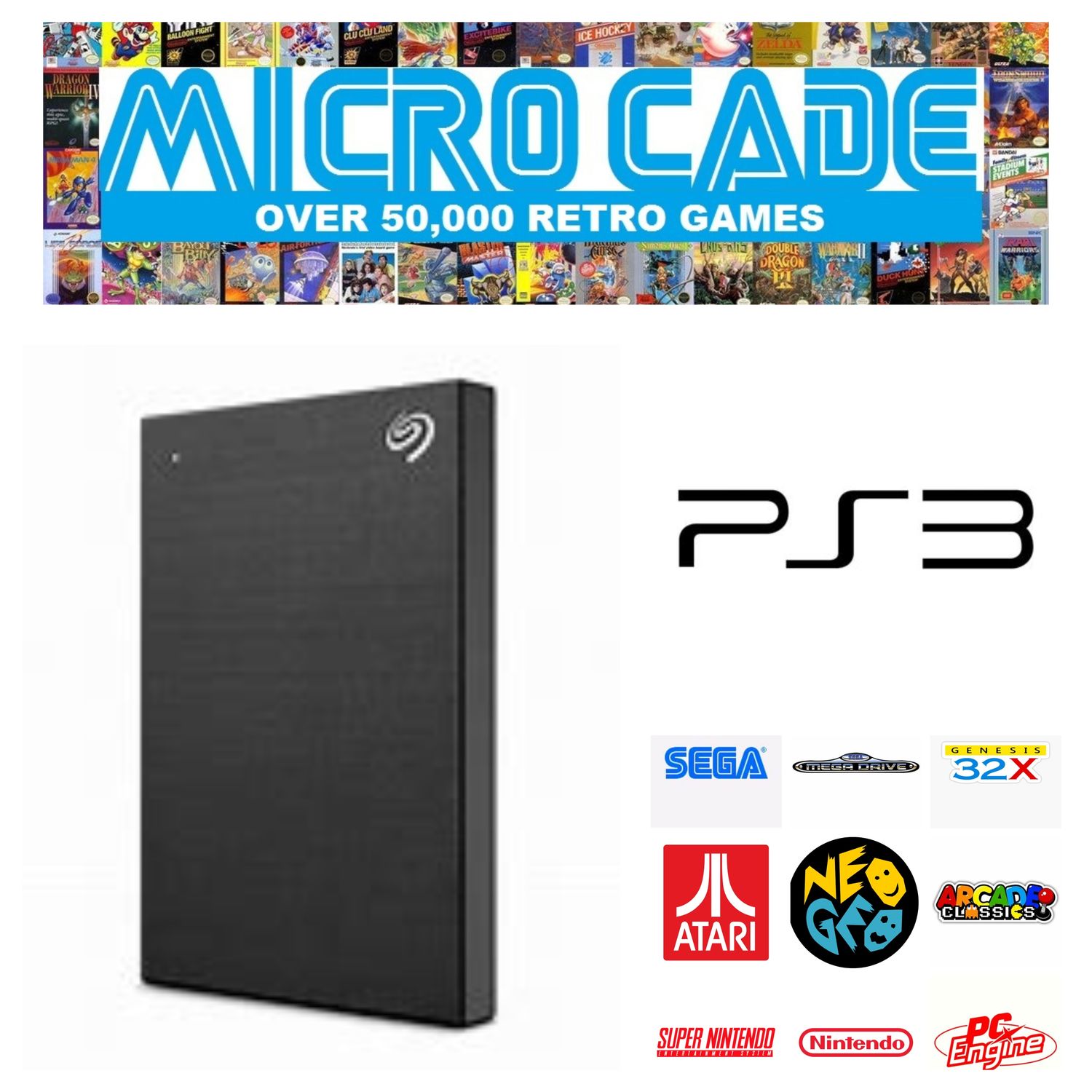 Micro Cade Computer Only.  5TB PS3 Computer Hard Drive