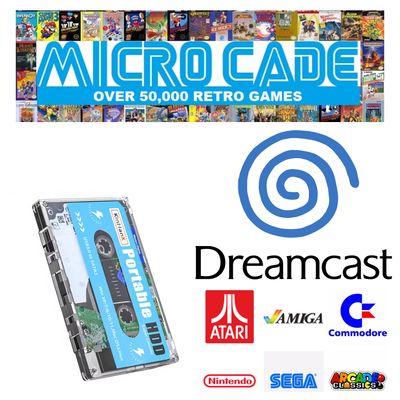 Micro Cade Computer Only 500GB Preloaded Dreamcast Hard Drive – Classic Sega Gaming on Your PC, Laptop, or Desktop