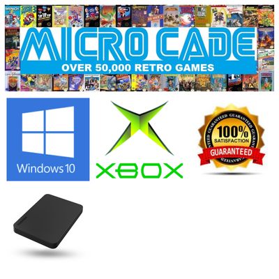 Micro Cade Computer Only 2TB Preloaded XBOX Hard Drive – Classic Playstation2 Gaming on Your PC, Laptop, or Desktop