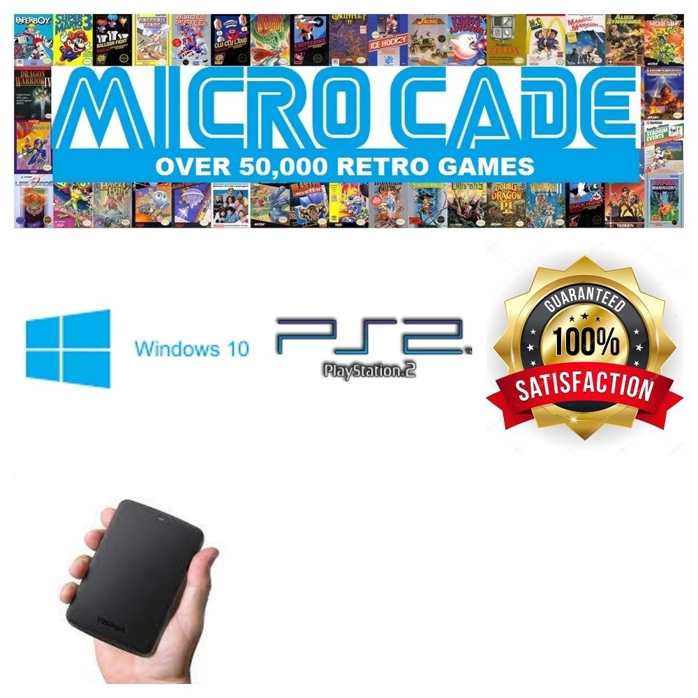 Micro Cade Computer Only 2TB Preloaded PS2 Hard Drive – Classic Playstation2 Gaming on Your PC, Laptop, or Desktop