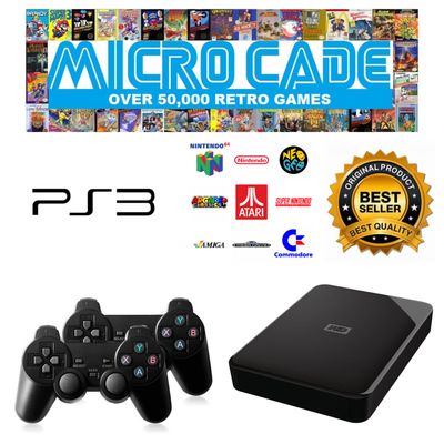 Micro Cade Computer Only 5TB Preloaded PS3 Hard Drive – Classic Gaming on Your PC, Laptop, or Desktop