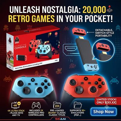 Micro Cade Switch Style Game Stick 20,000 Games