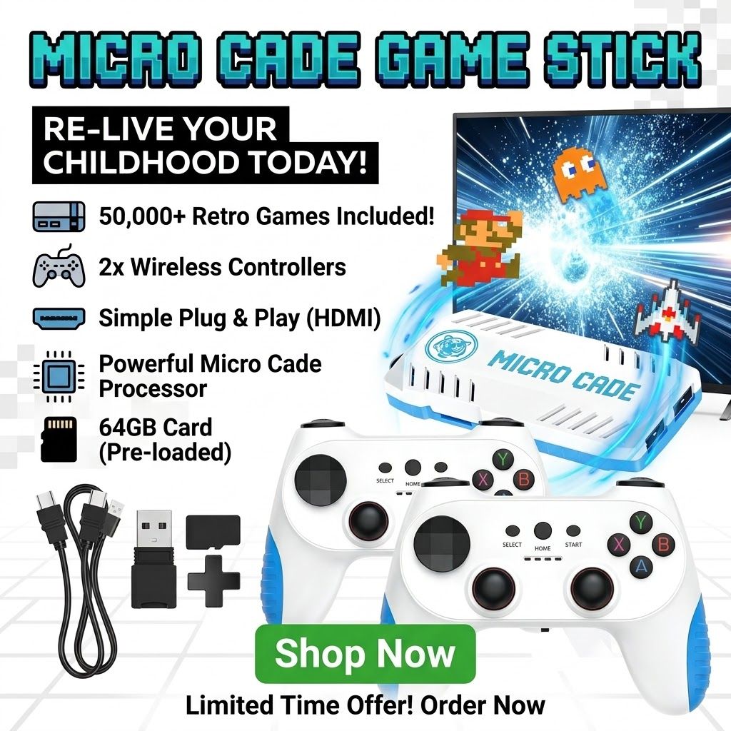 Micro Cade Game Stick 50,000 Retro Games
