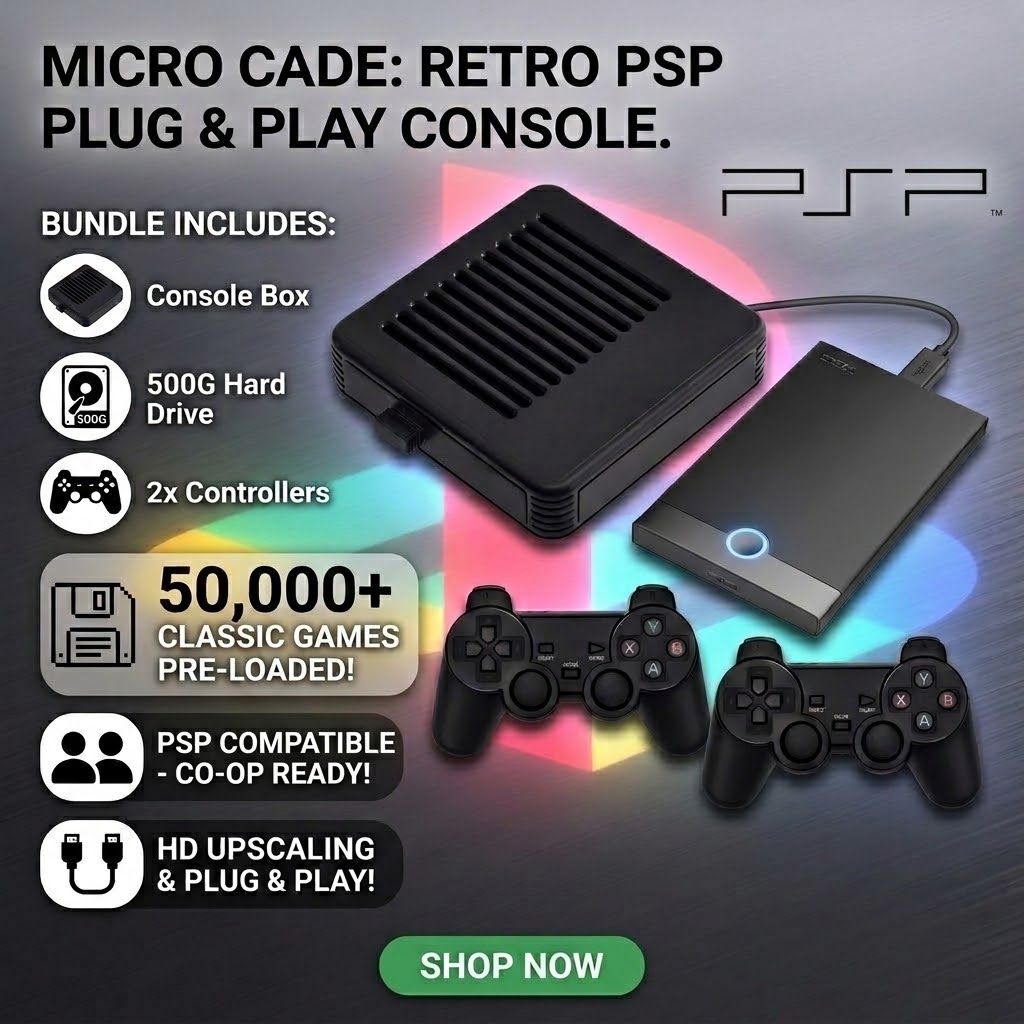 Micro Cade 50,000 Retro PSP plug and play console