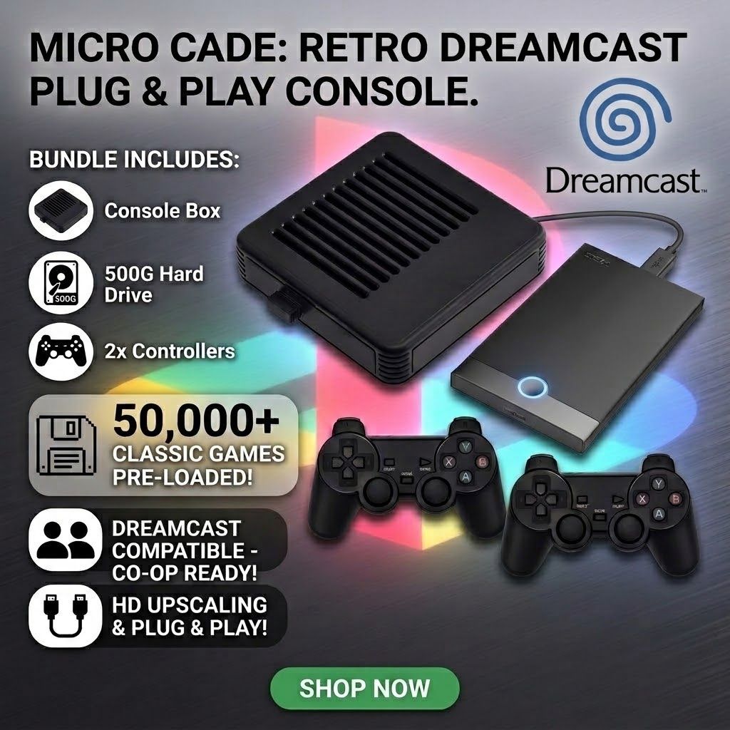 Micro Cade Retro 50,000 Dreamcast Plug and Play Retro Console
