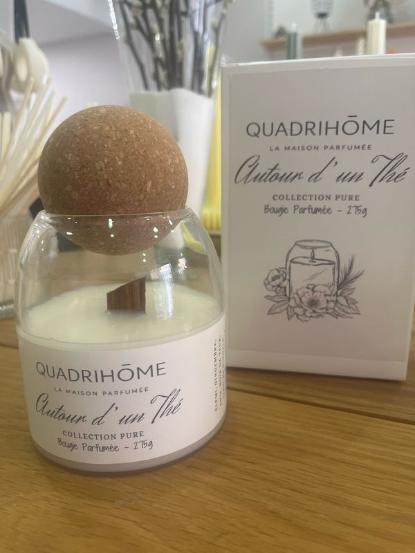 Bougie parfumée PURE – Autour du Thé – cire végétale d’olive – fabrication artisanale