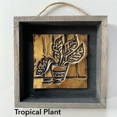 DIY Metal Emboss - Tropical Plant - Paint Kit