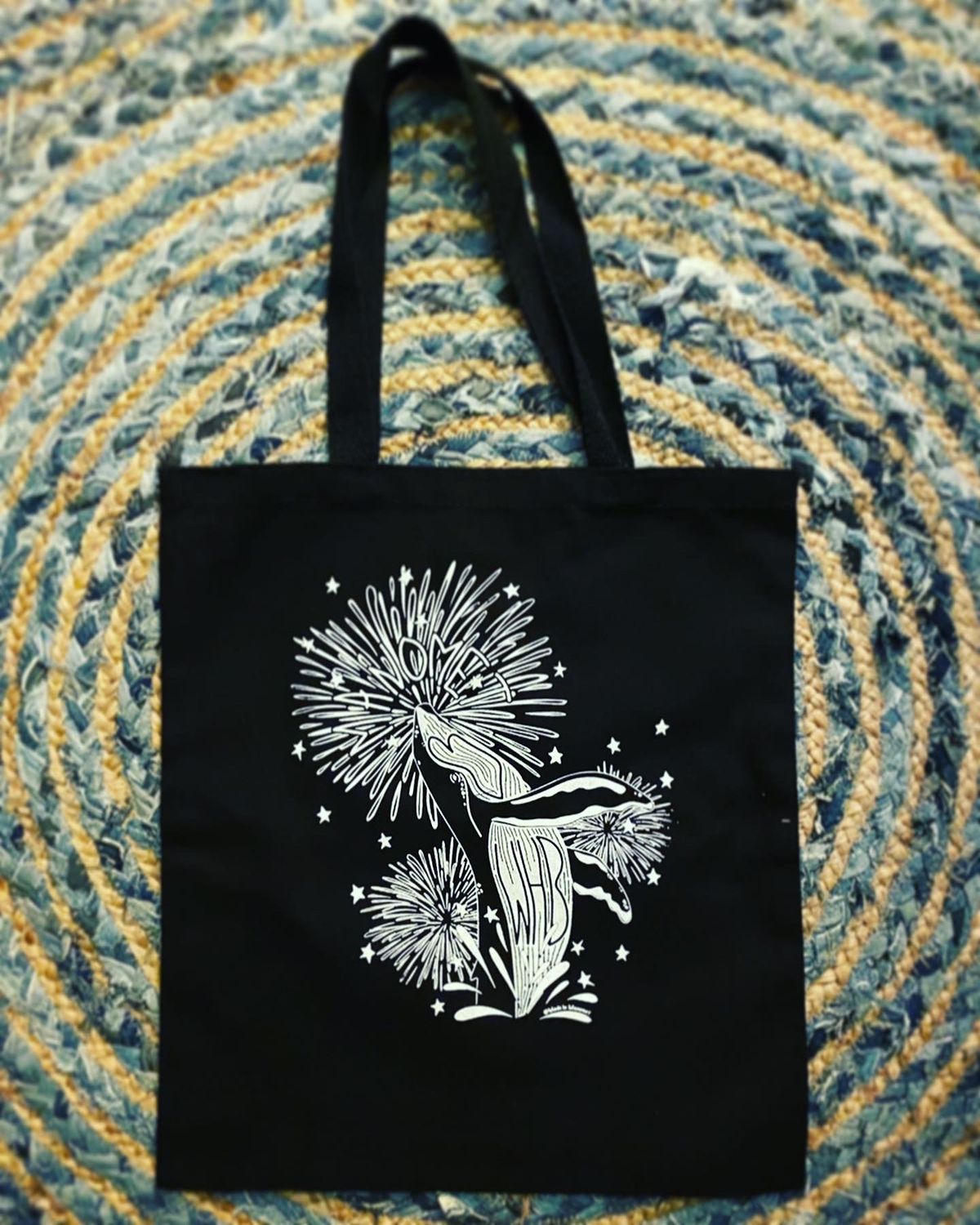 Manomet Whale - WHB Black Tote