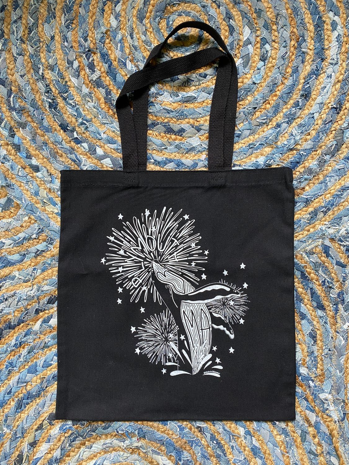 Plymouth Whale - MA Black Tote