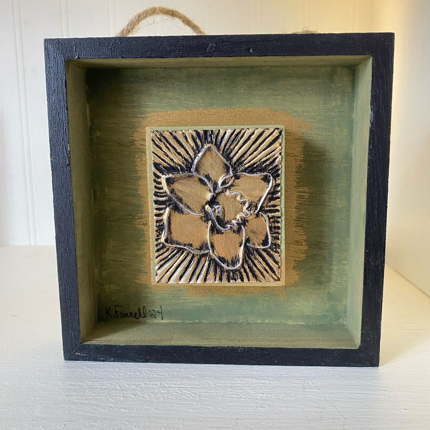 Gold Flower - Handmade Artwork