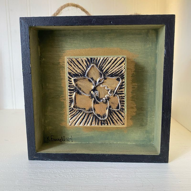 Gold Flower - Handmade Artwork