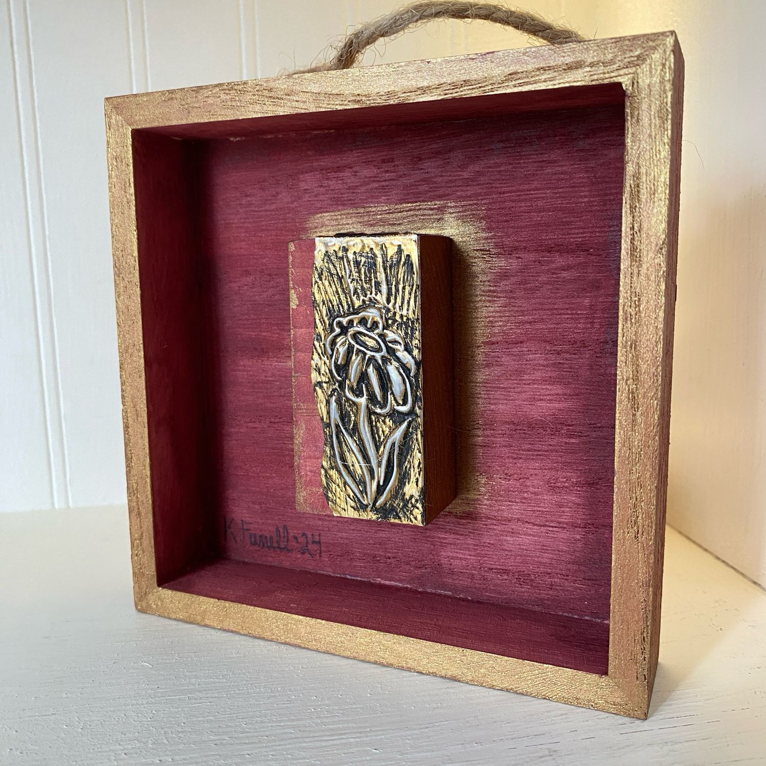 Red Daisy - Handmade Artwork