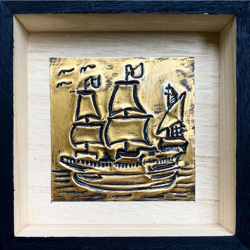 DIY Metal Emboss - Mayflower II- Paint Kit