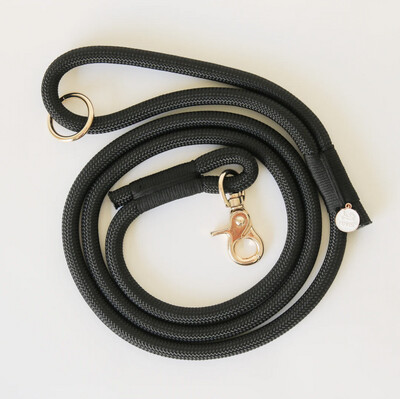 Black Braided Rope Leash