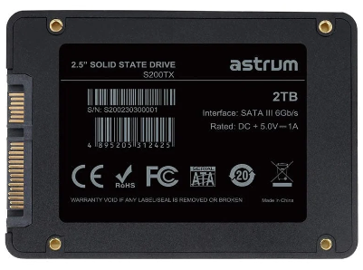 ASTRUM 2TB 2.5&quot; 3D Nand SATA3 SSD Laptop Drive