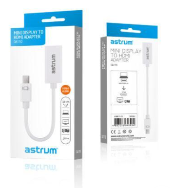 Astrum DA110 Mini DisplayPort Male to HDMI Female Adapter