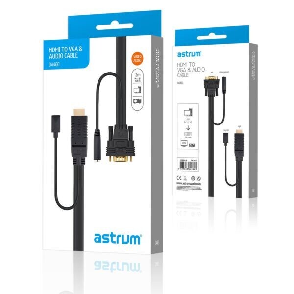 Astrum DA460 HDMI to VGA + Audio Cable Adapter