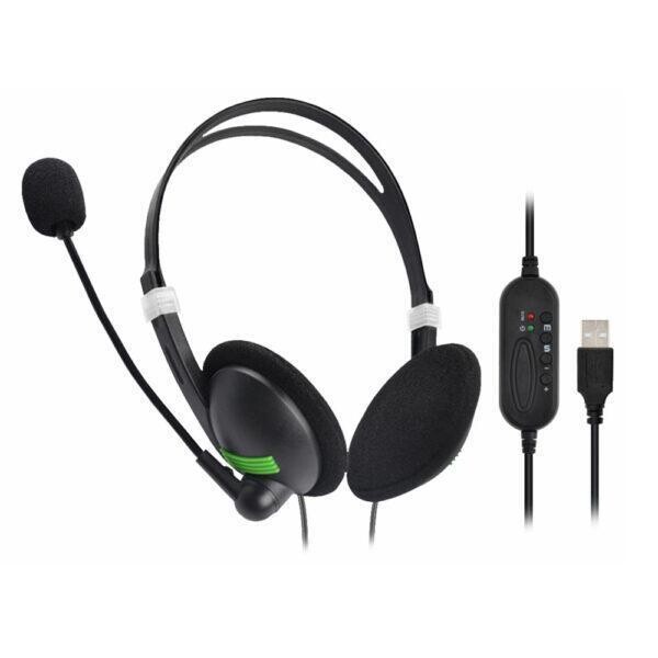 Astrum A12074-B-HS740 Compact USB Headset with Mic