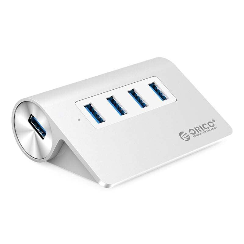Orico  M3H4-V1-SV-BP  ORICO 4 Port USB3.0 Angled Hub