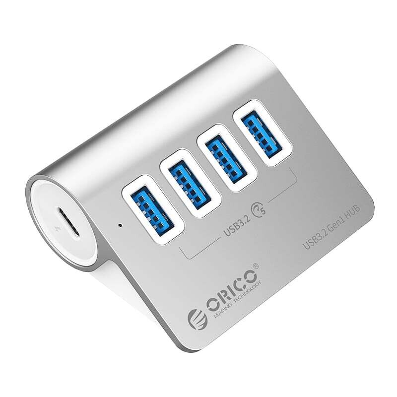 Orico  M3U4-05-SV-BP  ORICO Aluminum Alloy 4 Port USB Hub