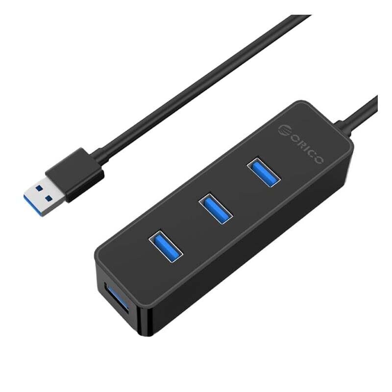 Orico  W5PH4-U3-V1-BK-BP  ORICO 4 Port USB3.0 Hub - Black