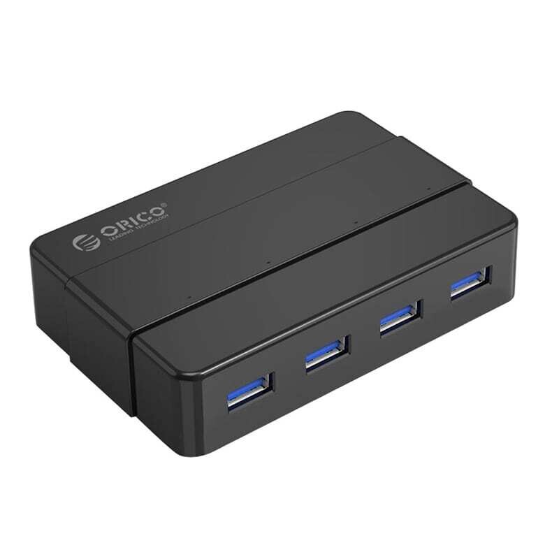 Orico  H4928-U3-V1-EU-BK-BP  ORICO 4 Port USB HUB (PWR) - Black