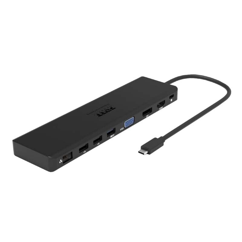 Port  901906-W  Port USB Type-C 1 x USB3.1|2 x USB 3.0|2 x USB 2.0|1 xHDMI-DP-VGA| Micro+SD Card Reader|1 x Mini DP|1 x RJ45|1 x Audio-Microphone| PD 100W -Black