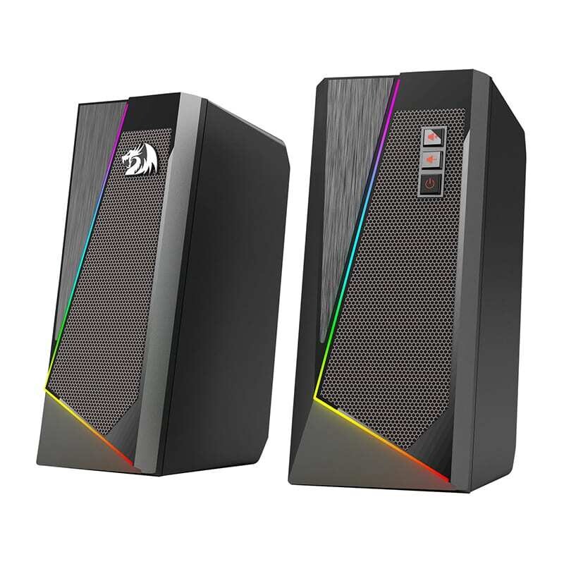 Redragon  RD-GS520  REDRAGON 2.0 Satellite Speaker ANVIL 2 x 3W RGB USB|Aux Gaming Speaker - Black