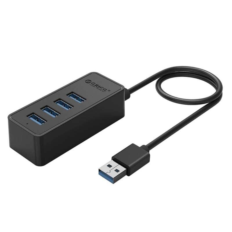 Orico  W5P-U3-030-BK-BP  ORICO 4 x USB3.0 Port Hub 30cm - Black
