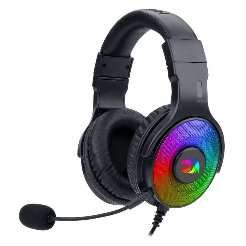 Redragon  RD-H350RGB-1  REDRAGON Over-Ear PANDORA USB (Power Only)|Aux (Mic &amp; Headset) RGB Gaming Headset - Black