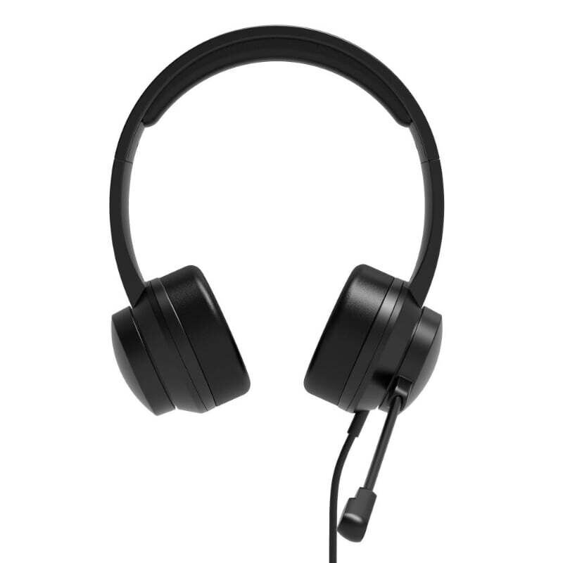 Port  901605  Port Connect USB Headset 1.8m Cable with Mic and Padded/Soft Cushions Black