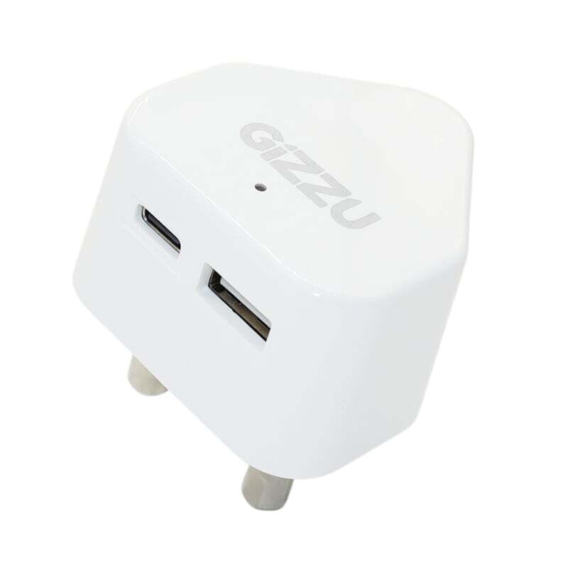 Gizzu  GWCUC20W  GIZZU Wall Charger Type C 20W|USB SA 3 Prong - White